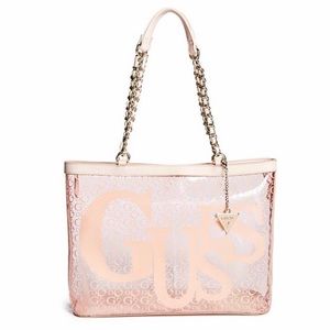 GUESS Shay Clear Logo Tote